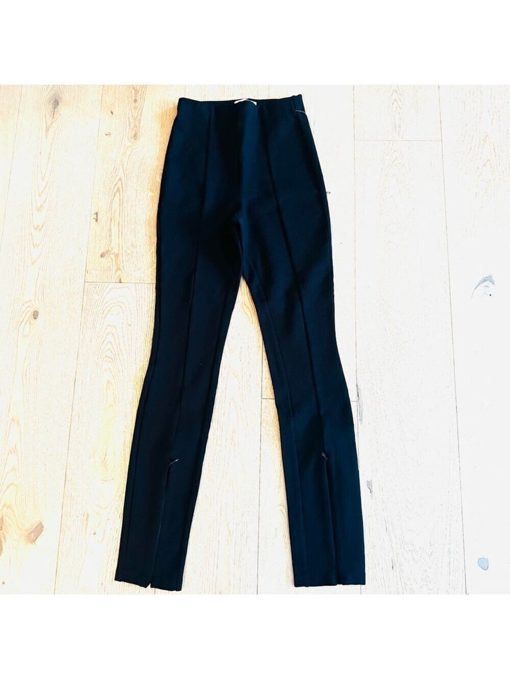 & OTHER STORIES Panelled Zip Cuff Black Leggings Elasticized waistband - Picture 10 of 14